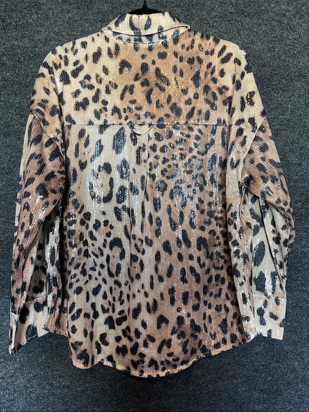 Fate Leopard Sequin Button-Up Jacket - Picture 6 of 8